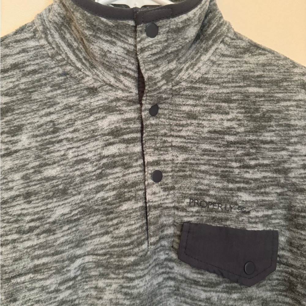 Properly Tied Boys Nova Fleece Pullover Grey NWT Size Youth Large YL Preppy - Picture 5 of 6